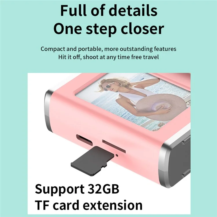 Y23 2.4 Inch HD Screen Dual Lens Video Recording CCD Digital Camera with 32G TF Card + Card Reader - Green