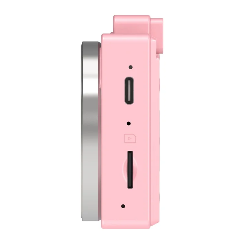 H18 2.8 Inch IPS HD Digital Camera Dual Lens Entry Level CCD Camera with Built-in Flash - Pink