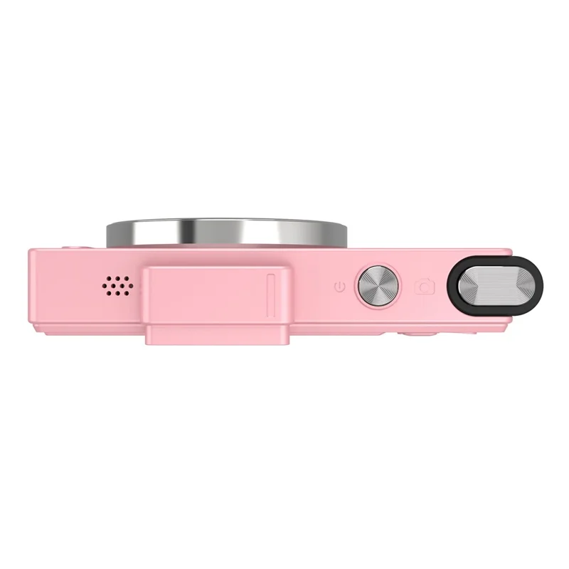 H18 2.8 Inch IPS HD Digital Camera Dual Lens Entry Level CCD Camera with Built-in Flash - Pink