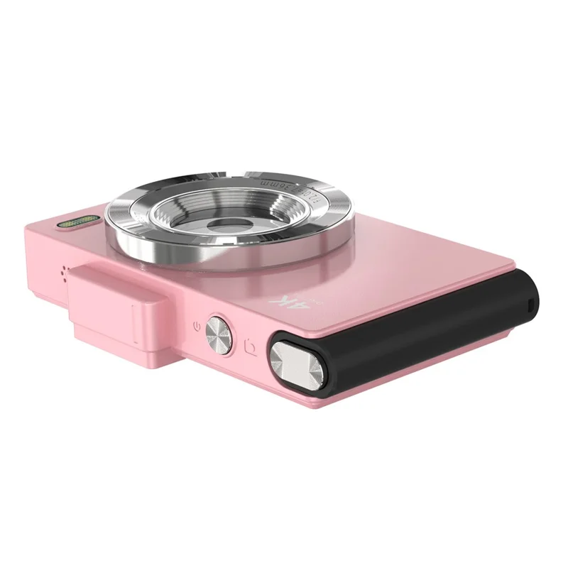 H18 2.8 Inch IPS HD Digital Camera Dual Lens Entry Level CCD Camera with Built-in Flash - Pink