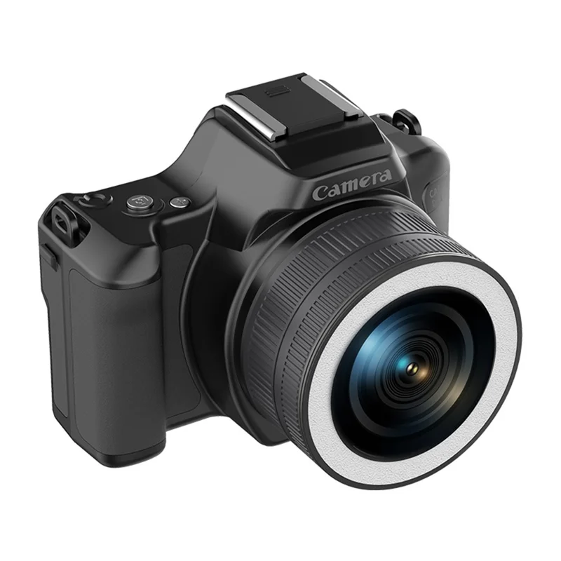 D11 Mini Digital Camera HD Video Recording DSLR Camera 48MP MAX with 64G Memory Card - Black
