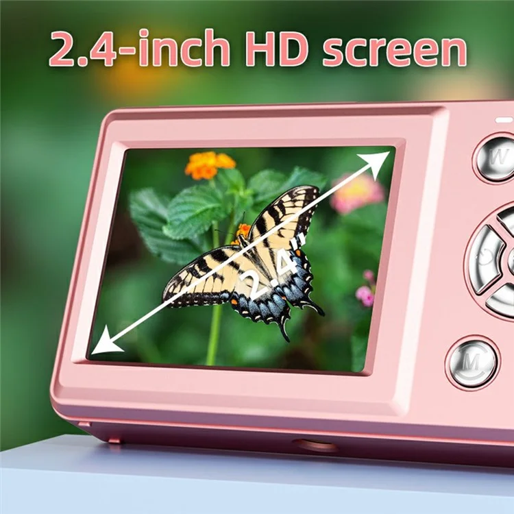 FC002 2.4 Inch IPS Screen 64MP Auto Focus Digital Camera 18X Zoom CCD Video Camera - White