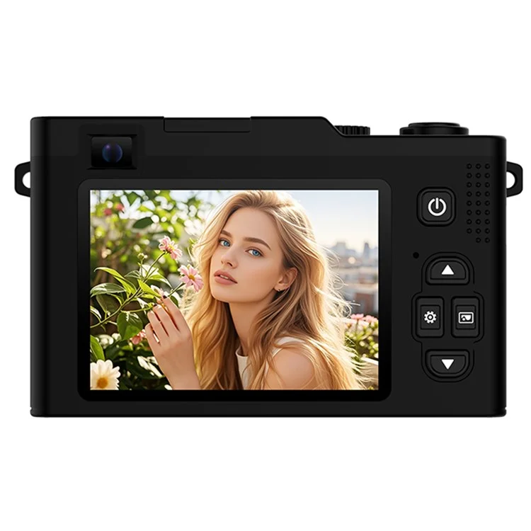 H03 2.4 Inch HD Digital Camera 15X Zoom Dual Lens Video Recorder Retro CCD with  WiFi Transfer - Black
