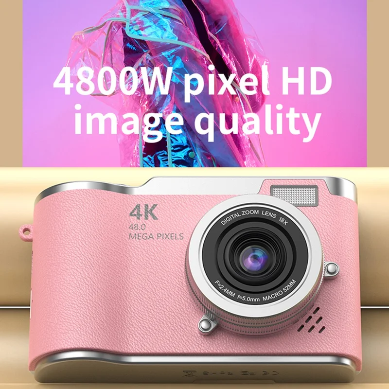 LK007 2.4 Inch Flip Screen High Definition Digital Camera 8X Zoom Auto Focus CCD Camcorder - Green