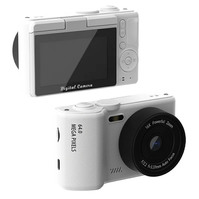 H8 3 Inch Flip Screen 48MP CCD Digital Camera 16X Digital Zoom 4K Video Recorder with LED Flash