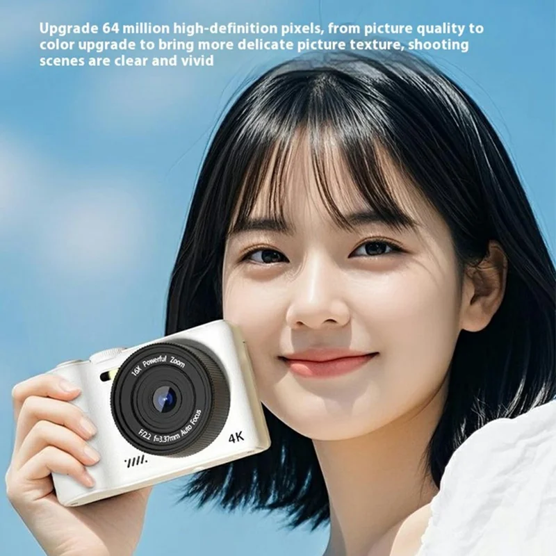 H8 3 Inch Flip Screen 48MP CCD Digital Camera 16X Digital Zoom 4K Video Recorder with LED Flash