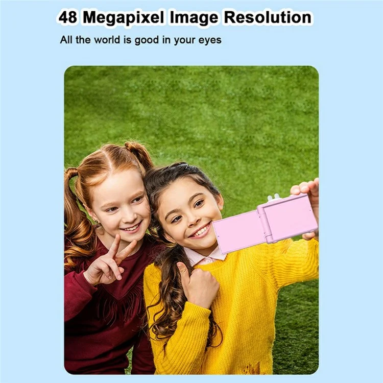S6 2.4 Inch Flip Screen Digital Camera Telescopic Lens 8X Zoom 1080P HD Recording CCD Camera - Purple