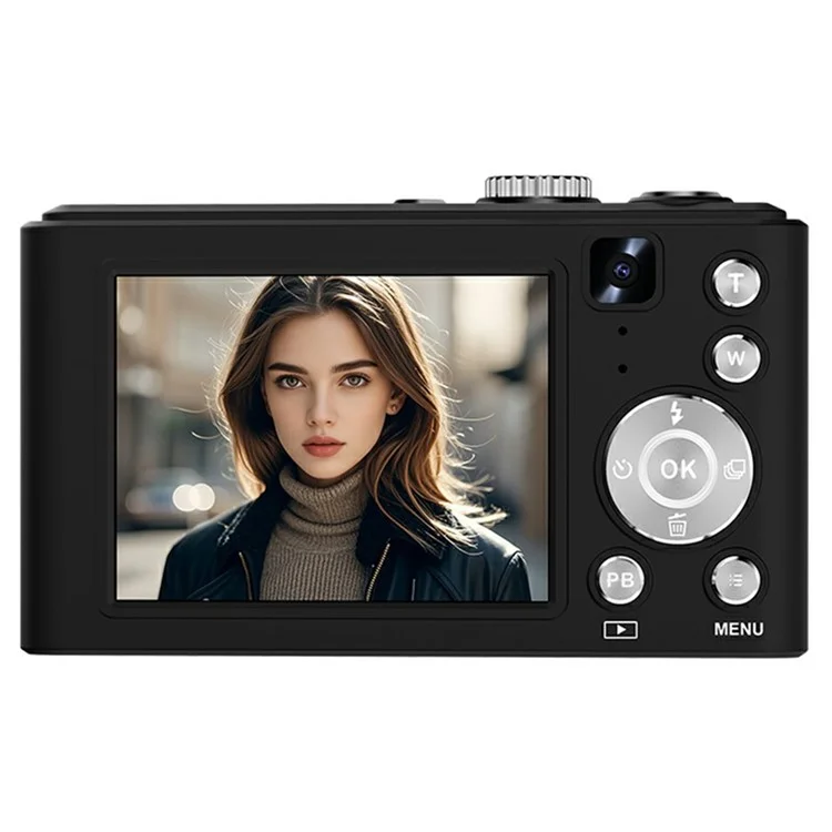 Q21 2.8 Inch IPS HD Screen Dual Lens CCD Digital Camera 16X Digital Zoom Video Recorder - Black  /  Silver