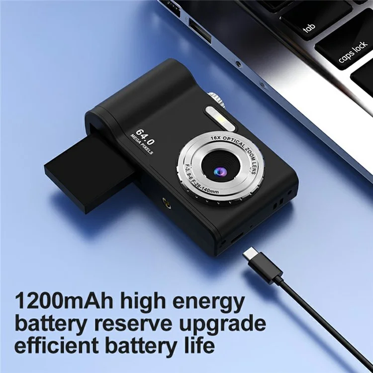 Q21 2.8 Inch IPS HD Screen Dual Lens CCD Digital Camera 16X Digital Zoom Video Recorder - Black  /  Silver