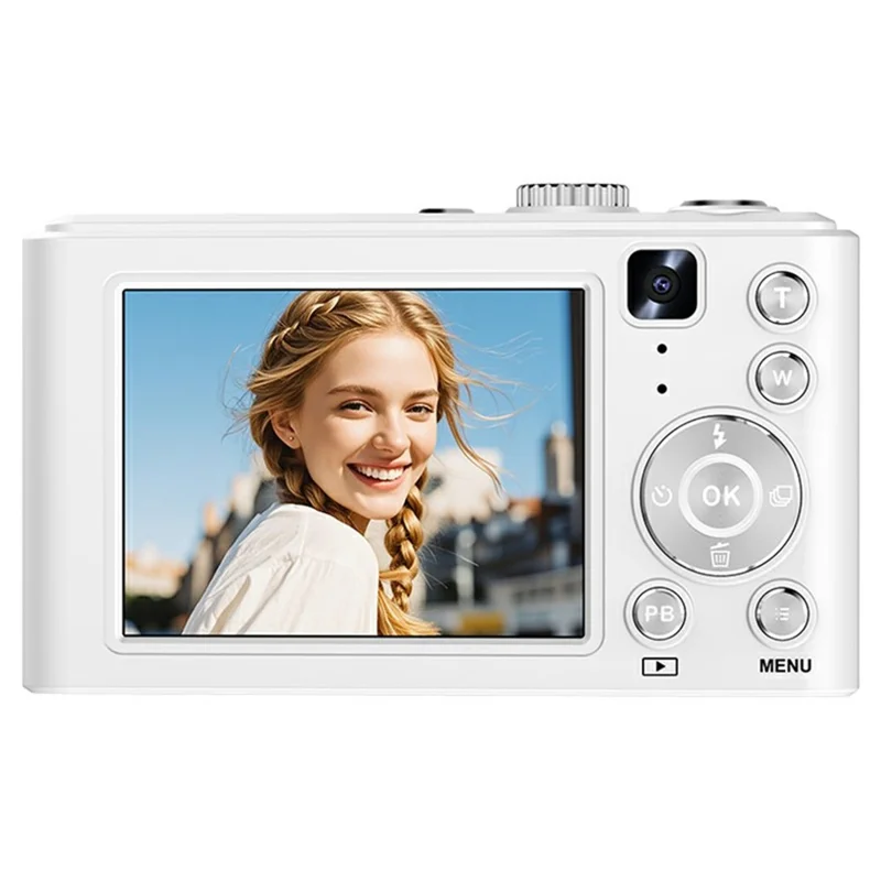 Q21 2.8 Inch IPS HD Screen Dual Lens CCD Digital Camera 16X Digital Zoom Video Recorder - White