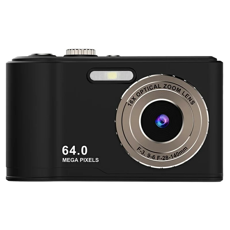 Q21 2.8 Inch IPS HD Screen Dual Lens CCD Digital Camera 16X Digital Zoom Video Recorder - Black