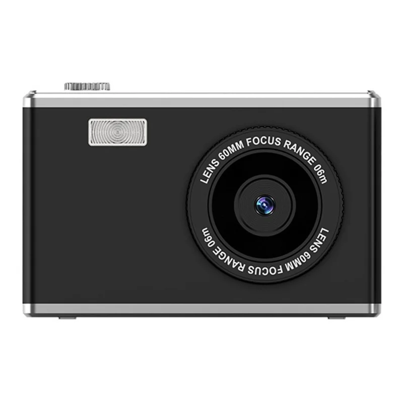 Y25 2.4 Inch HD IPS Screen Dual Lens Digital Camera Video Recording CCD with LED Fill Light - Black