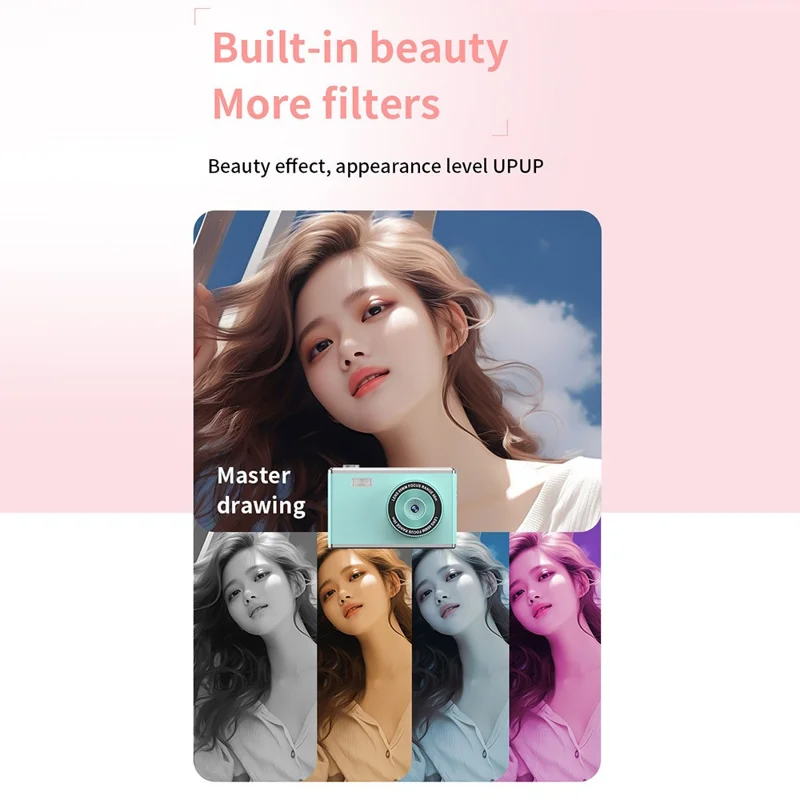 Y25 2.4 Inch HD IPS Screen Dual Lens Digital Camera Video Recording CCD with LED Fill Light - Black