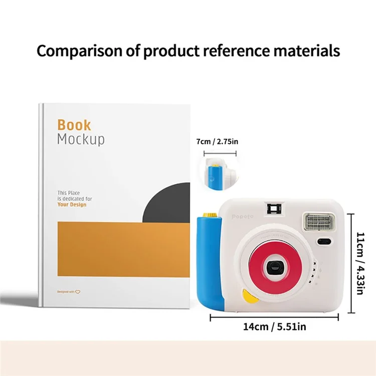 POPOTO Mini Instant Print Camera Manual Exposure Fixed Focus Retro Digital Camera (without Photo Paper) - Purple
