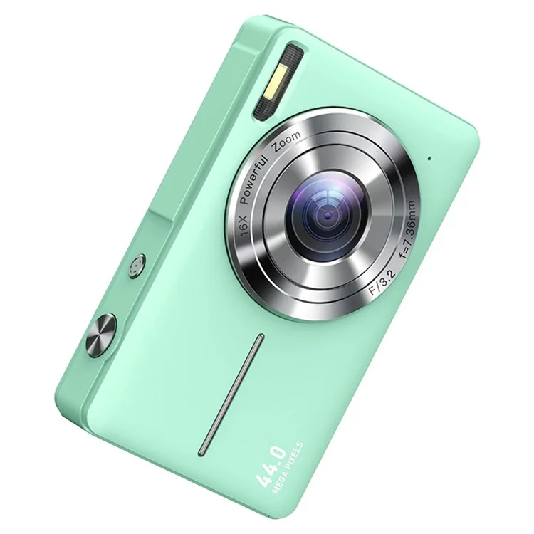 DC403L-AF 44MP 1080P HD Digital Camera Kids Professional Photography Camera with 32G Memory Card - Green