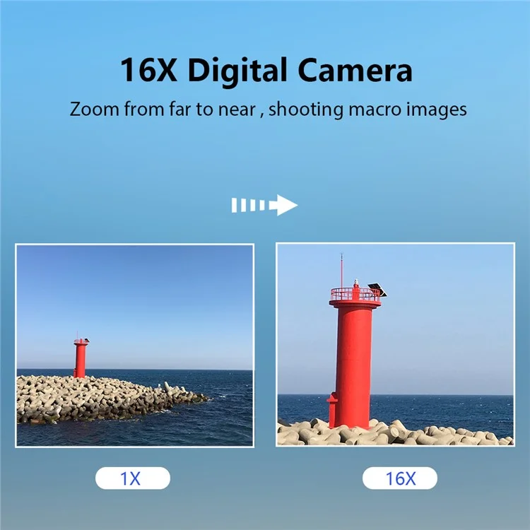 DC403L-AF 44MP 1080P HD Digital Camera Kids Professional Photography Camera with 32G Memory Card - Green