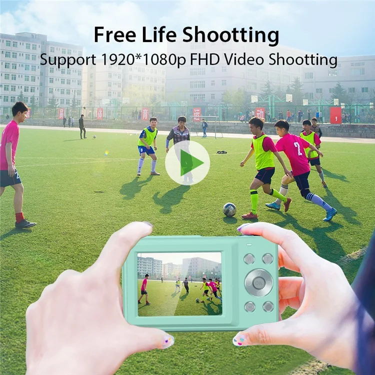 DC403L-AF 44MP 1080P HD Digital Camera Kids Professional Photography Camera with 32G Memory Card - Green