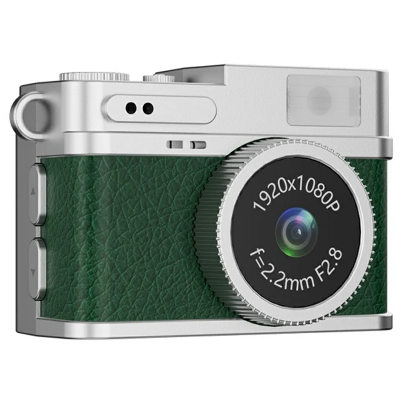 S150 Wearable Mini Camera 1080P HD Video 0.96 Inch IPS Display Necklace Pendant Retro Camera - Green