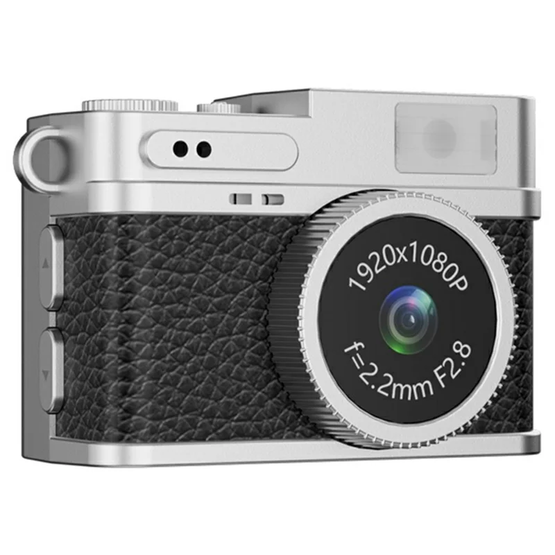 S150 Wearable Mini Camera 1080P HD Video 0.96 Inch IPS Display Necklace Pendant Retro Camera - Black