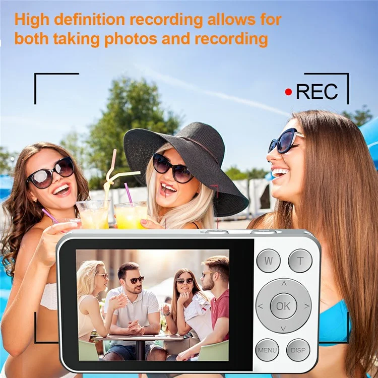 A56 Digital CCD Camera 2000W Pixel 2.8 Inch IPS Screen Photography Camera with 32GB Card