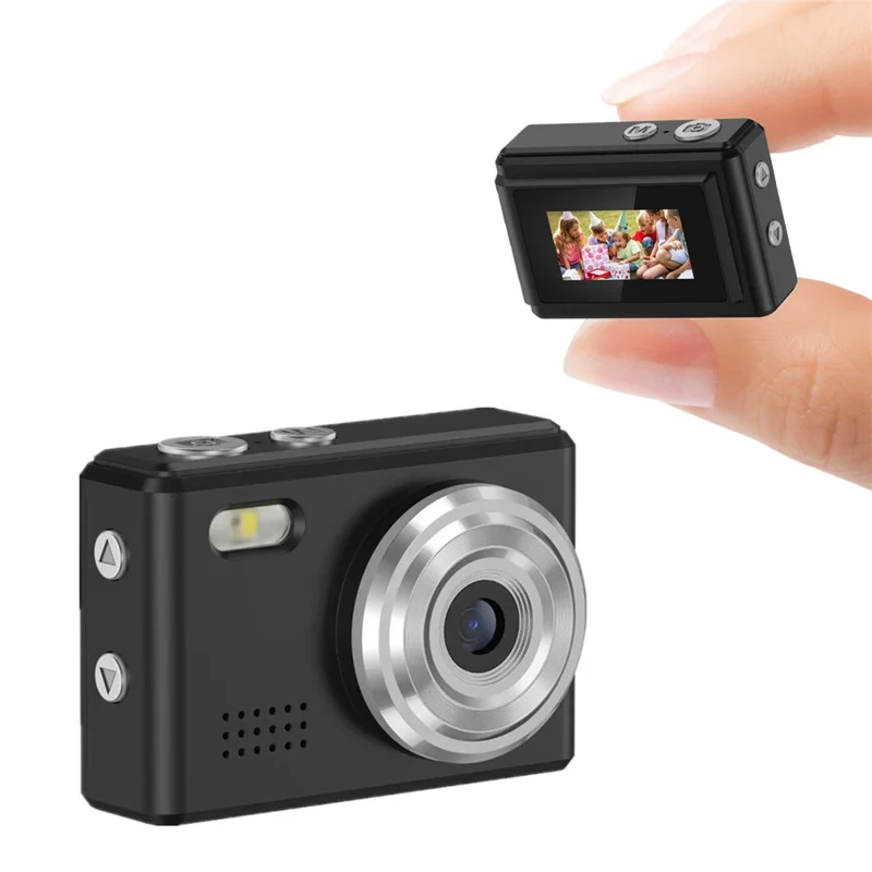 DC23 Mini Digital Camera 0.96 Inch Screen Portable CCD HD Video Recorder for Students - Black