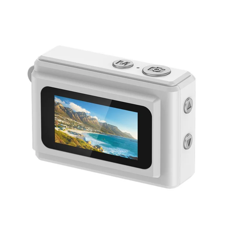 Câmera Digital Miniatura DC23 Tela de 0,96 Polegada CCD Gravador de Vídeo HD para Estudantes, com Cartão de Memória de 32GB + Leitor de Cartão - Branco
