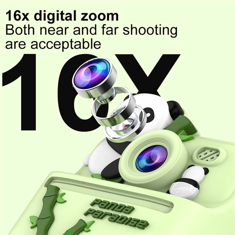 Câmera S1 com Tela IPS de 2,4 Polegadas para Crianças, Câmera Digital Instantânea com Lente Dupla, Gravador de Vídeo HD - Coelho Azul