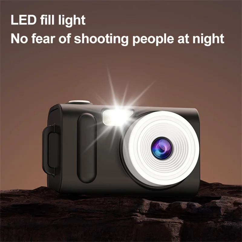 H08 0.96 Inch Full Color Screen Mini HD Digital Camera 4K Video Recorder with LED Fill Light
