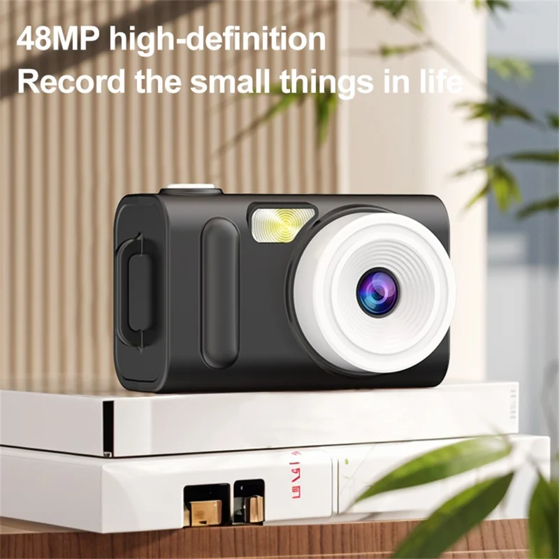 H08 0,96 Zoll Vollfarb-Bildschirm Mini-HD-Digitalkamera mit LED-Blitzlicht 4K-Videorekorder, mit 32 GB Karte