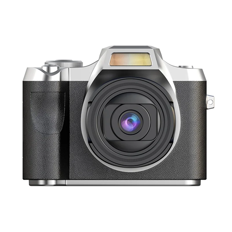 LK-012 Appareil photo numérique rétro HD CCD de 2,4 pouces pour étudiants avec enregistrement vidéo et carte de 32 Go - Noir