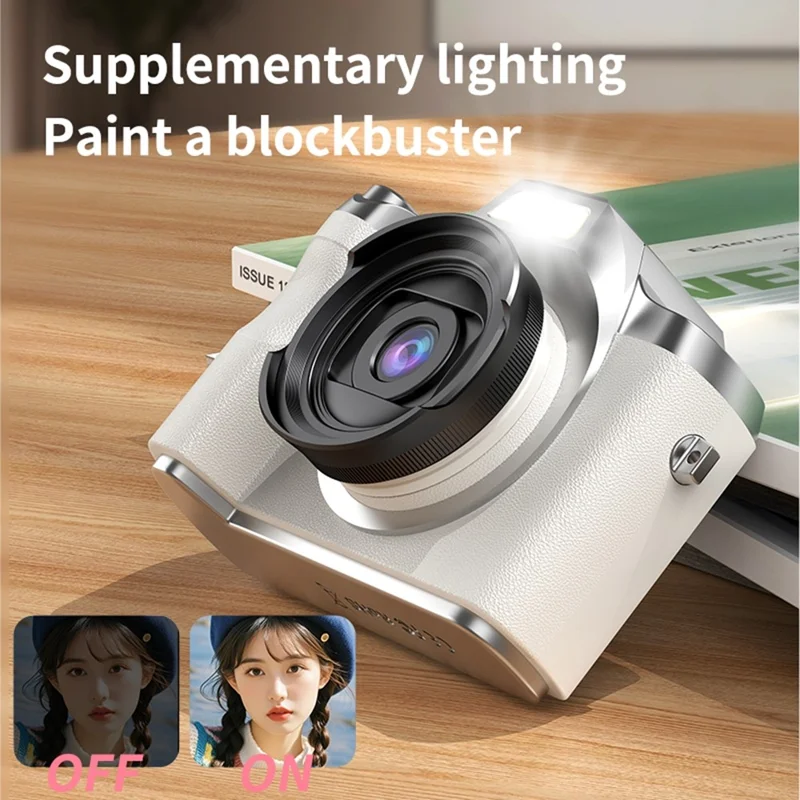 LK-012 Appareil photo numérique rétro HD CCD de 2,4 pouces pour étudiants avec enregistrement vidéo et carte de 32 Go - Noir
