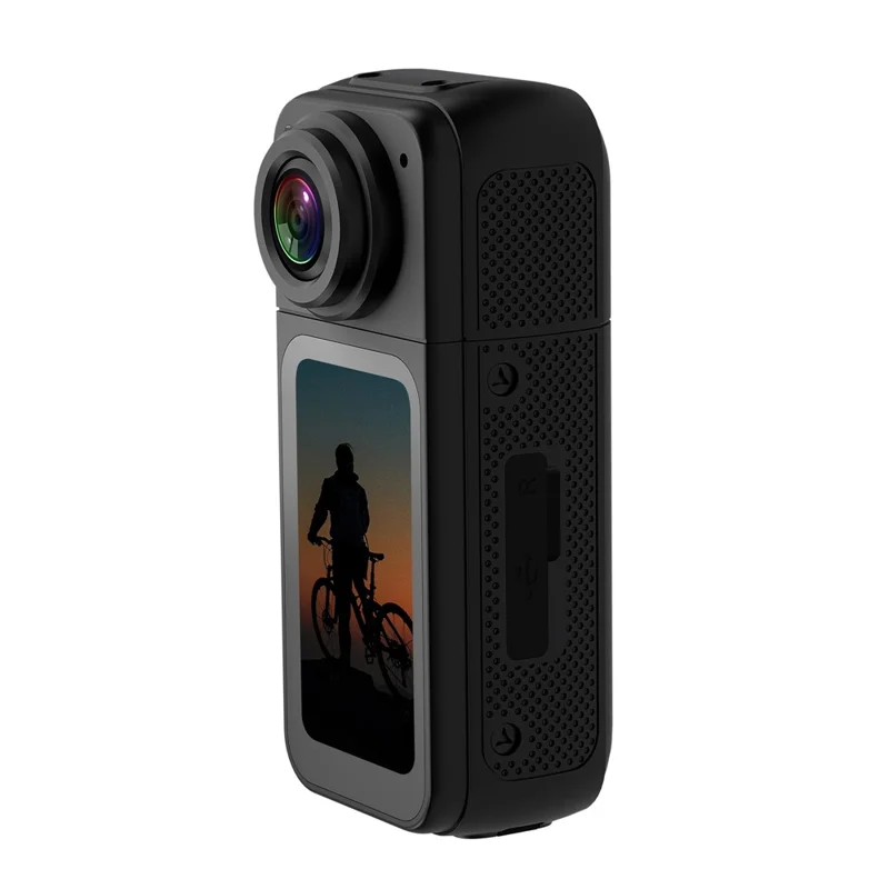 S70 Thumb Camera Rotation Lens WiFi DV Camera 2.7K HD First Person View Sports Cycling Camera with 32G Memory Card - Black