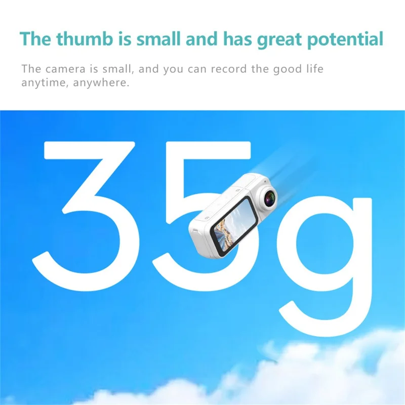 S70 Thumb Camera Rotation Lens WiFi DV Camera 2.7K HD First Person View Sports Cycling Camera with 32G Memory Card - Black