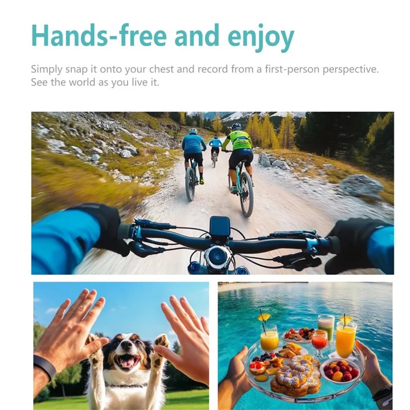 S70 Thumb Camera Rotation Lens WiFi DV Camera 2.7K HD First Person View Sports Cycling Camera with 32G Memory Card - Black