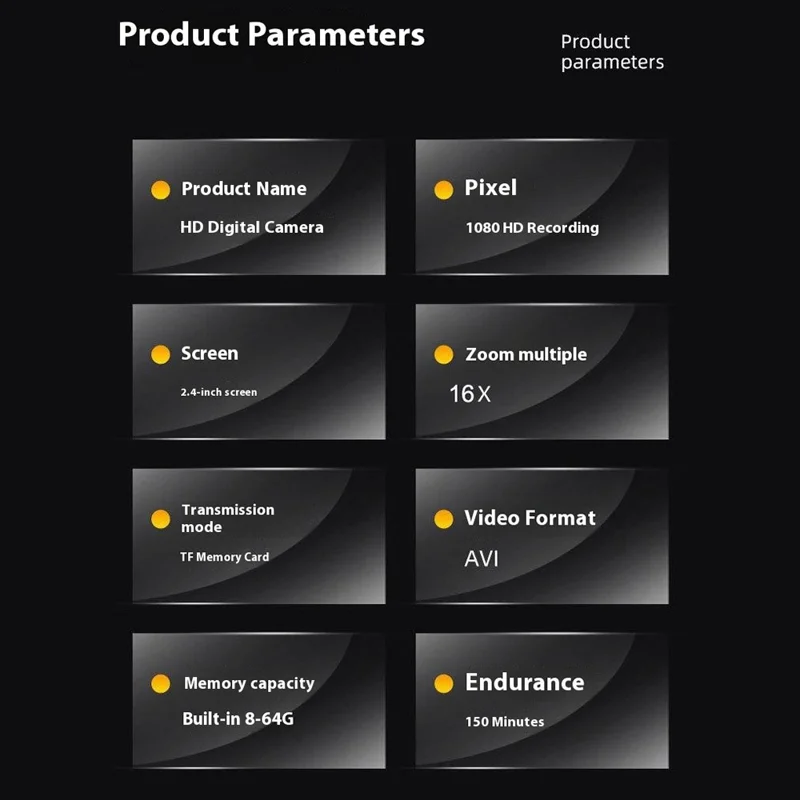 Y03 2.4 Inch Digital Camera for Students Retro CCD Front Rear HD Dual Lens with 32GB Card + Card Reader - White