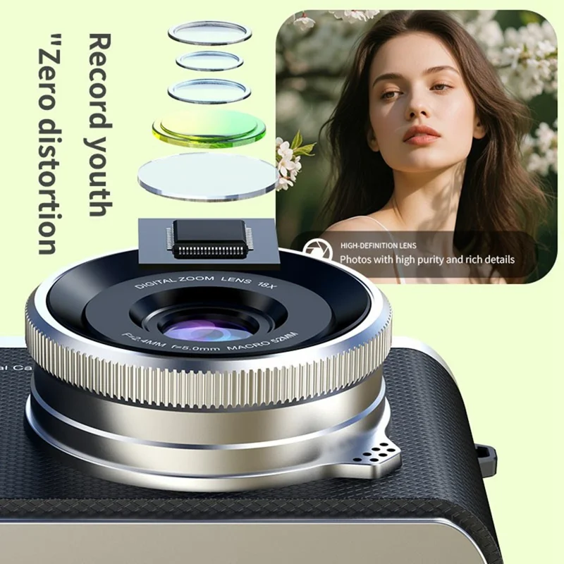 LK-013 2.4 Inch HD Flip Screen Students Digital Camera CCD Video Recording Entry Level Camera with 32G Card - Green