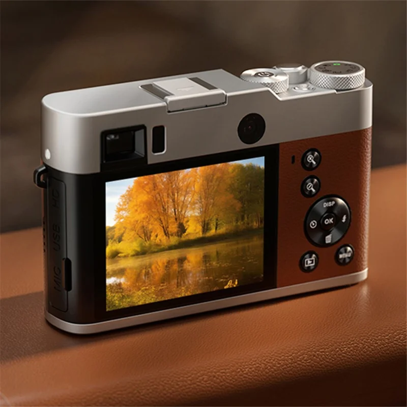 DC203 Kids 5K Camera 48MP Digital Camera 16X Digital Zoom Dual Camera for Teens - Black / US Plug