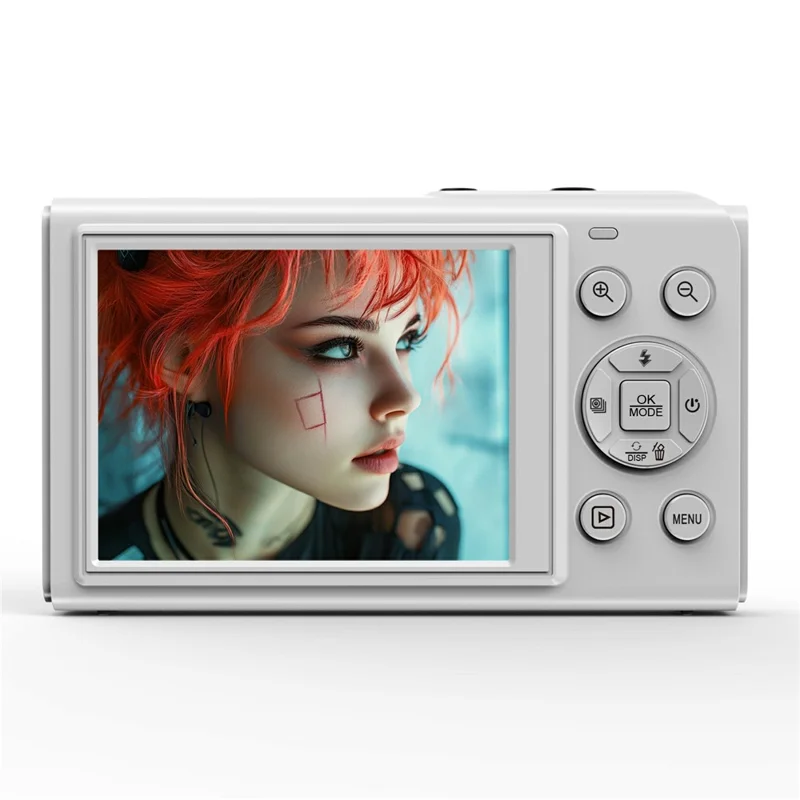 S150 Pro 5K Digital Camera Dual Screen Built-in Flash 18X Digital Zoom 80MP WiFi Camcorder with 32G TF Card - White