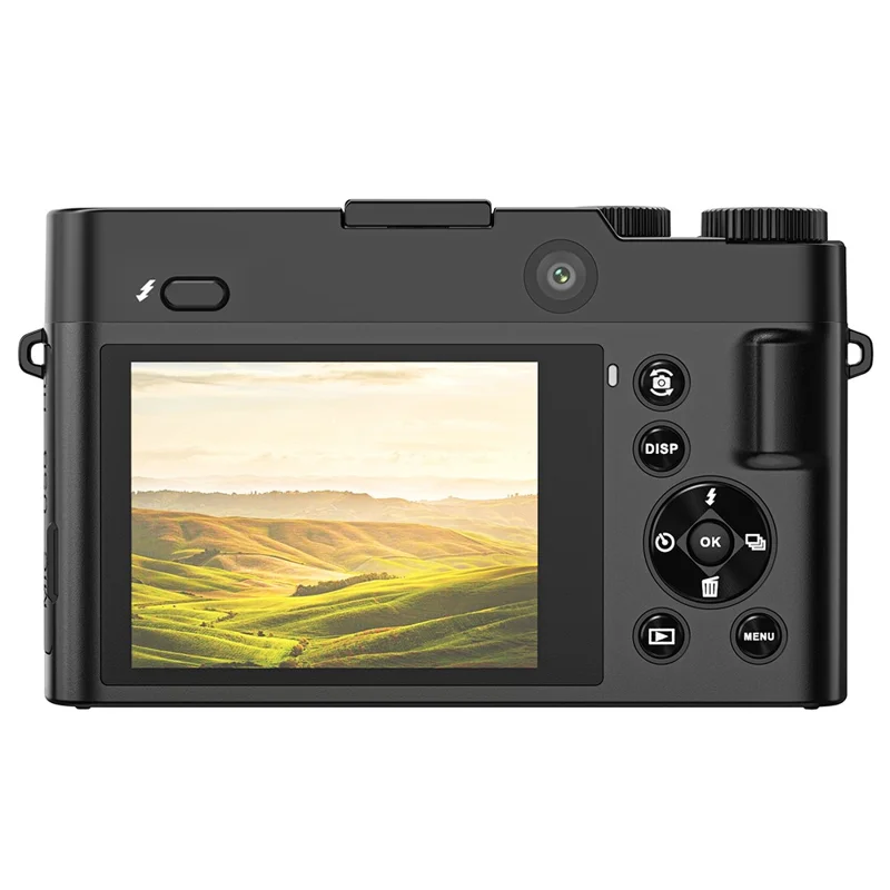 Cámara Digital DC218L para Principiantes, 4K 64MP, Doble Objetivo, Zoom 16X, Enfoque Automático con Tarjeta de Memoria de 32G