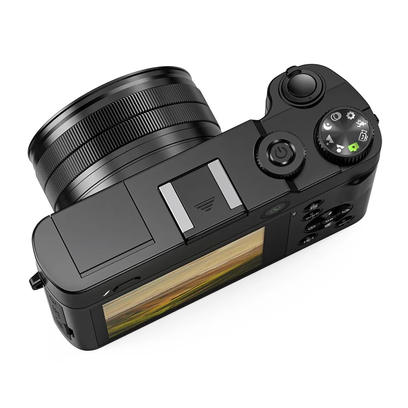 Cámara Digital DC218L para Principiantes, 4K 64MP, Doble Objetivo, Zoom 16X, Enfoque Automático con Tarjeta de Memoria de 32G