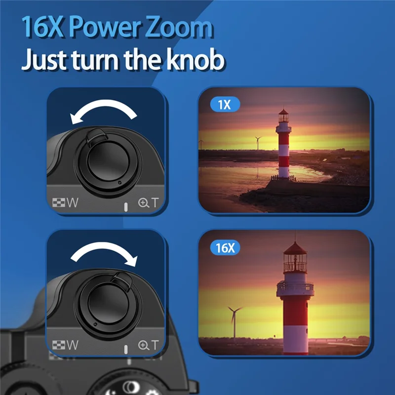 Cámara Digital DC218L para Principiantes, 4K 64MP, Doble Objetivo, Zoom 16X, Enfoque Automático con Tarjeta de Memoria de 32G