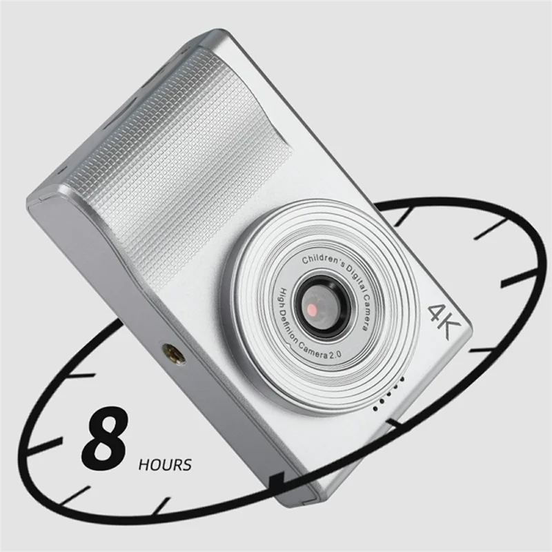 Y1 2.4 Inch Portable Digital Camera Dual HD Lens 4X Digital Zoom Auto Focus 4K Video Recorder - Black