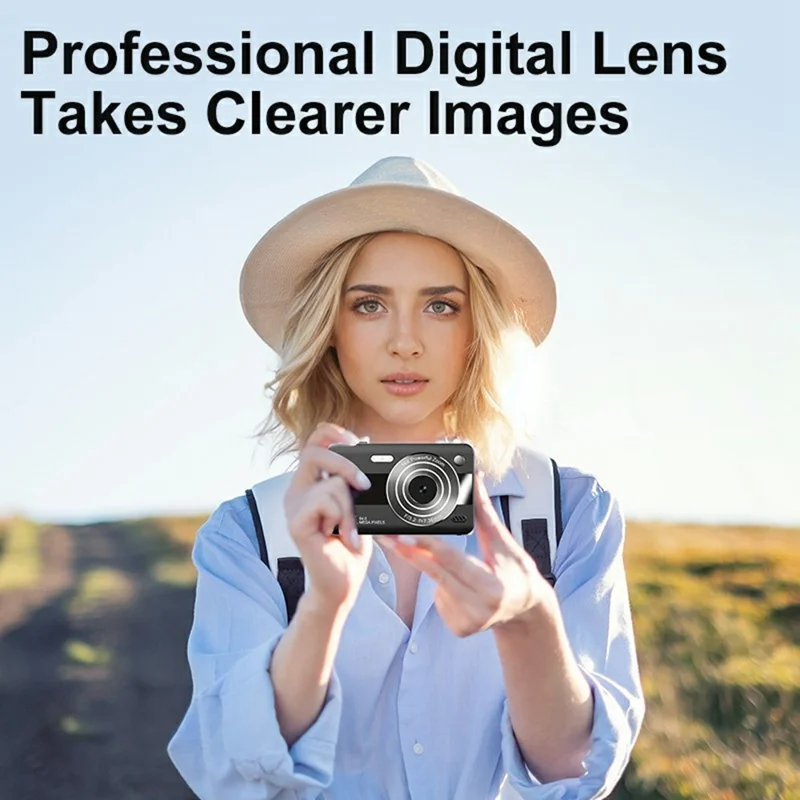 H11 2.4 Inch Portable Digital Camera 16X Digital Zoom HD Video Recording CCD Built In LED Flash - White