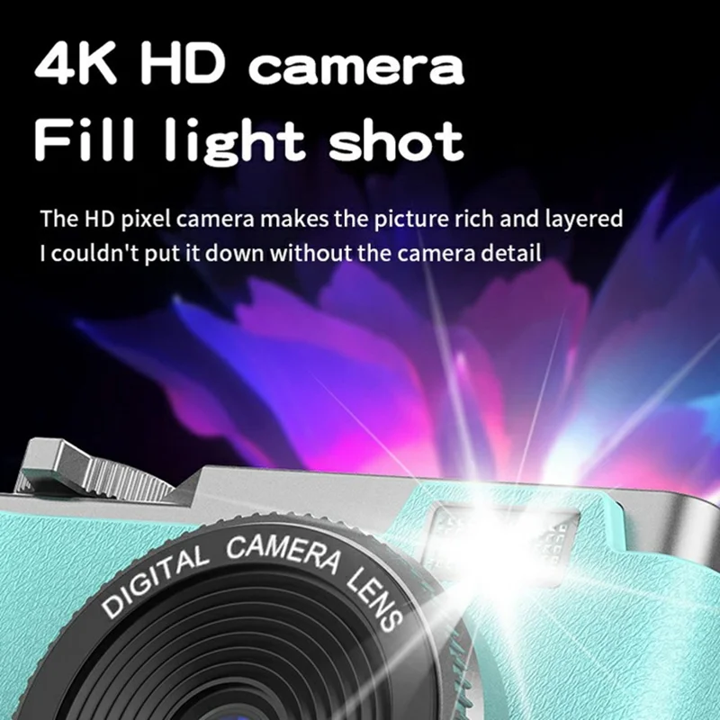 LK-003 2.4 Inch IPS Screen Portable Digital Camera Dual Lens CCD HD Video Recorder Built In Games - Yellow
