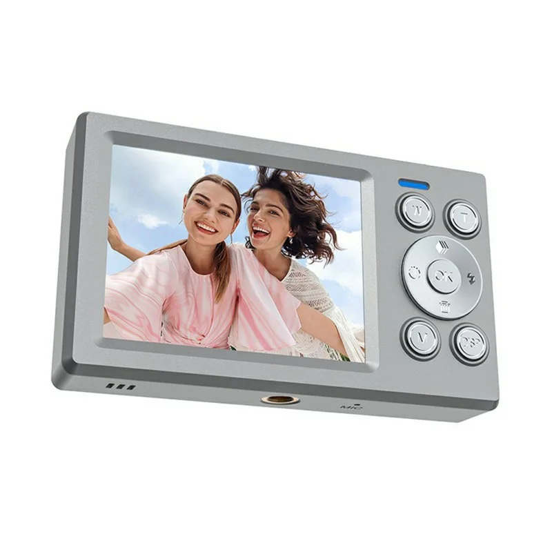 X20 2.8 Inch Front + 1.4 Inch Rear Screen HD Video Recording CCD Portable Digital Camera, with 32GB Card + Card Reader - Grey