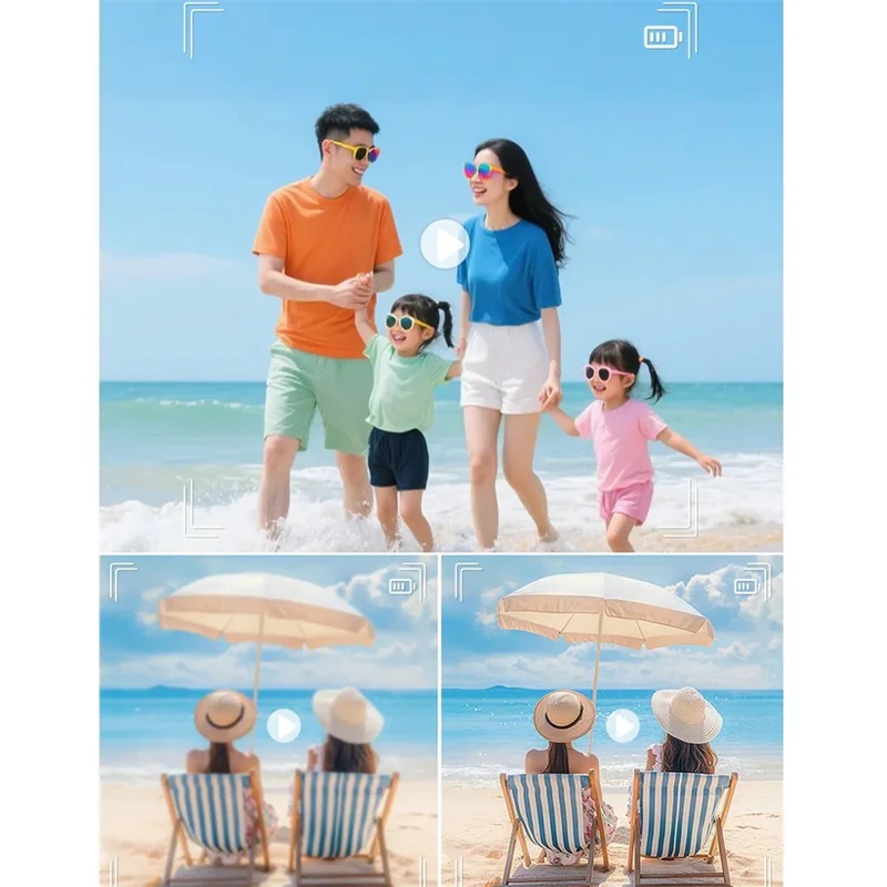 HJD-02 Kids Students Mini Digital Camera Portable Travel 4K 64MP Pocket Camcorder - Black