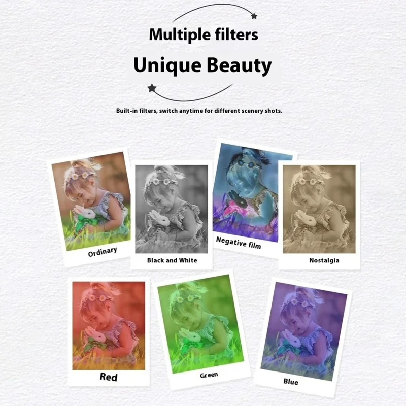 W1 3.0 Inch Flip Screen 18X Digital Zoom Digital Camera 5K Video Recorder with LED Flash - Black