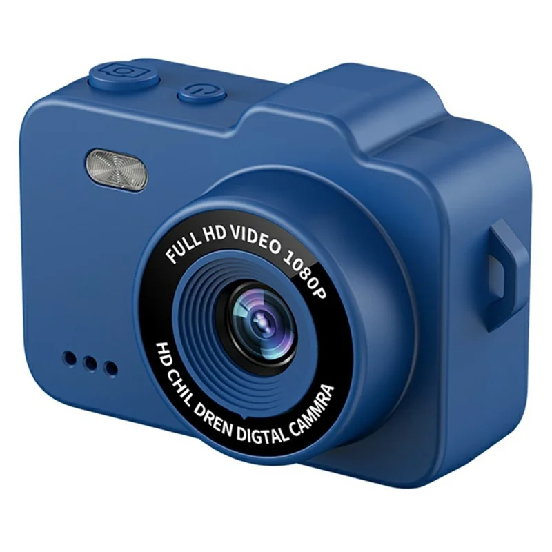 M8 Thumb Camera 0.96 Inch Screen LED Flash Portable Mini HD Photo Video Recorder with 32G Card + Card Reader - Blue