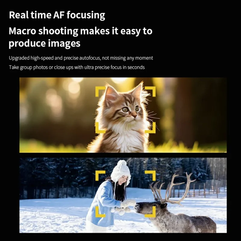 M22 2.8 Inch IPS Screen Portable Digital Camera HD Photo Capture 16X Zoom Retro 4K Video Recorder, with 32GB Card + Card Reader