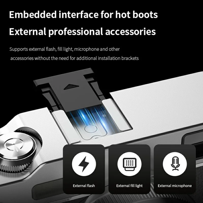 M22 2.8 Inch IPS Screen Portable Digital Camera HD Photo Capture 16X Zoom Retro 4K Video Recorder, with 32GB Card + Card Reader